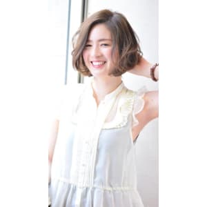 ノームコア＆エフォートレス☆かき上げバングふんわりボブ