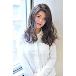 外国人風アッシュ★かき上げバング♪グラマラスロング
