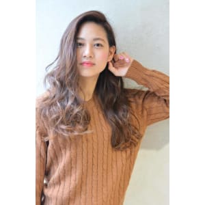 ラブ＆グラマラス★かき上げバングウェービーロング