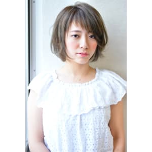 外国人風透明感プラチナアッシュ☆2wayバングショートボブ