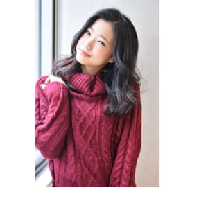 美暗髪★目元スッキリかきあげバング