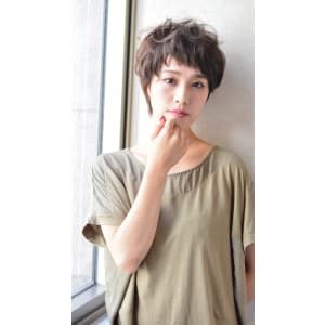 無造作束感♪ベビーバングマニッシュショート