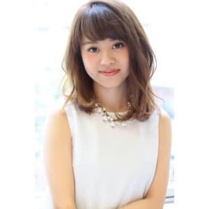 下し流し前髪♪柔らか質感ハイライトベージュ
