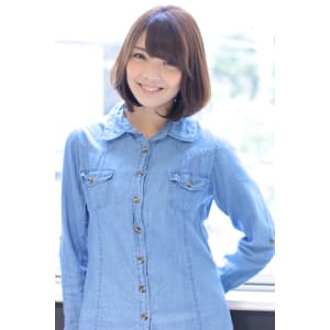 クラシカル＆フェミニンな厚めバング艶ボブ