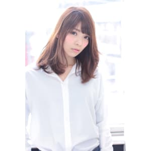大人かわいい厚めバングラウンドボブナチュラルセミディ
