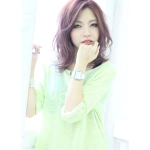 大人かわいいセクシー甘辛MIX無造作ウェービーボブセミディ