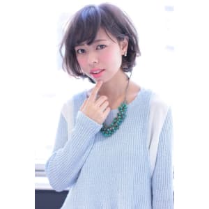 大人かわいい♪ほつれゆるふわフェミニンボブ♪
