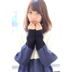 甘辛ワンカール♪ルミエールカラー☆マッシュフェミニンセミディ