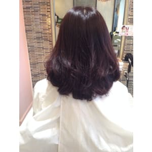 艶と潤いのある暗髪ヘアカラー☆ジューシーパープル