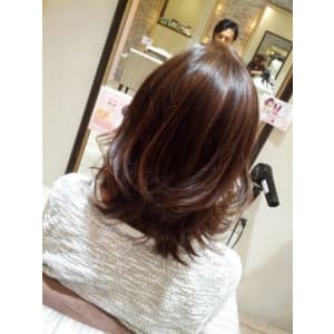 暗髪ダークトーンカラーにハイライト☆外国人風カラー