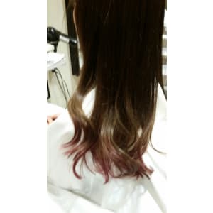 毛先ピンク☆インナーグラデーションカラー