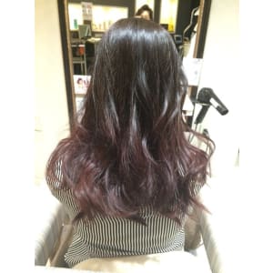 暗髪バイオレット系グラデーションカラー