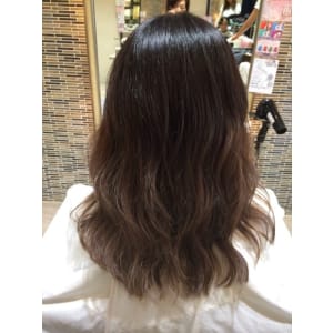 暗髪★抜け感グラーデーション　編み込みアレンジ有