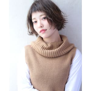 ベビーバング★抜け感エアリーカール外ハネボブ