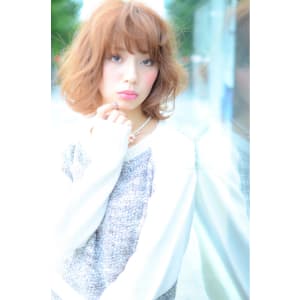 ルーズなエアリーカール甘辛ウェービーフェミニン大人ボブ♪