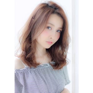 ピンクラベンダーアッシュのフェミニンコンサバ【N-462】