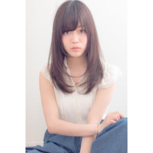 モーブアッシュの小顔ストレート K-0067