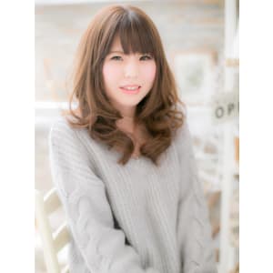 MIX巻きのセミディスタイル
