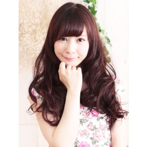 厚めバングのiラインで作る大人なふんわりロング