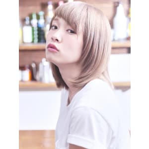 ハイトーンベージュ×ツヤ×ナチュラルボブヘア - hair ARKS 上大岡店【ヘアーアークス】掲載中