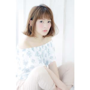 フェミニンカジュアル大人可愛いロブ【N-467】