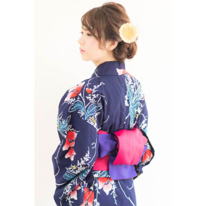 可愛くヘアセット花火大会夏祭りに