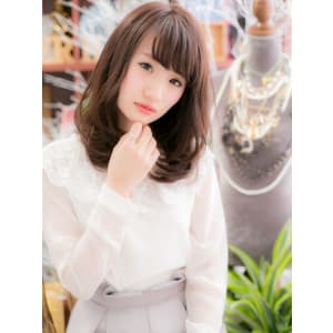 ダークカラーで♪大人お嬢様セミディ