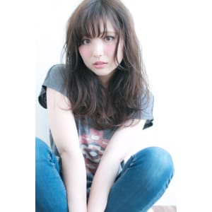 緩めウェーブで大人セミロング【H-295】