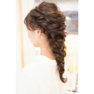 【hair coucou】編み込みミックスダウンスタイル