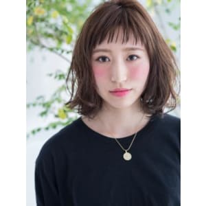 短めバングがポイント！ヘルシーゆるボブ☆【相模大野】