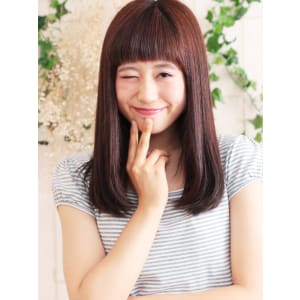 ナチュラルストレートのツヤツヤ☆セミディ☆