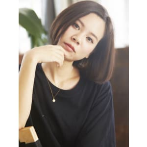 サラツヤで小 顔効果抜 群のショートボブ【相模大野】