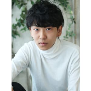 ルードな男性感を追求した、綾野剛テイストパーマ。【相模大野】