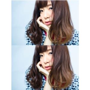 外国人風インナーカラーロブ