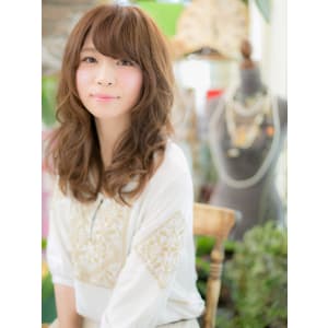 小顔☆バングでロングカール