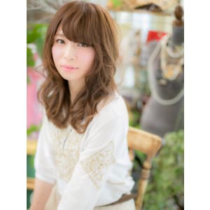 小顔☆バングでロングカール