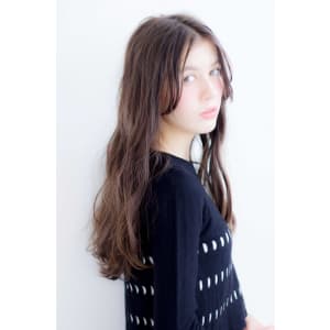ラベンダーアッシュの外国人くせ毛風波ウェーブ【N-485】