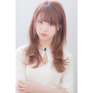 外ハネが可愛いカジュアルフェミニンロング K-0091