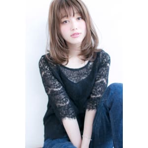 うぶバングのウェット風ひし形ミディ【H-306】