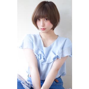 黄金比シルエットで小顔ショートボブ☆Tー218