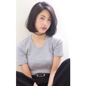柔らかく、まとまりが絶妙！シンプルに可愛いボブ☆Tー221