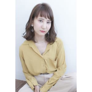 大人可愛いツヤカール眉上バング ボブディ【y－５１】