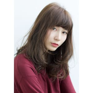 大人かわいい暗髪ミディ　:o70
