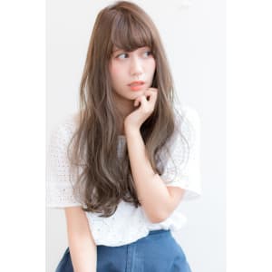 やわ髪グレージュウェーブロング K-124