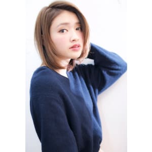 内巻きストレートミディ【H-338】
