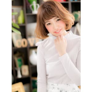 ふわミディの重めスタイル