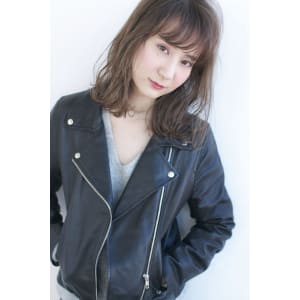 デジタルパーマ無造作ウェーブ  カジュアルミディ【y－８５】