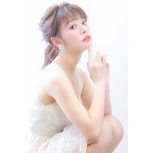 編み込みポニーテール　Tー２７０