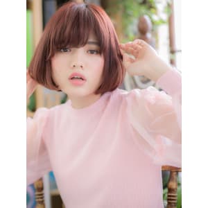髪色にポイント☆シンプルボブ