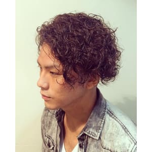 メンズミディアムパーマ - Richromatic hair studio【リクロマティックヘアスタジオ】掲載中